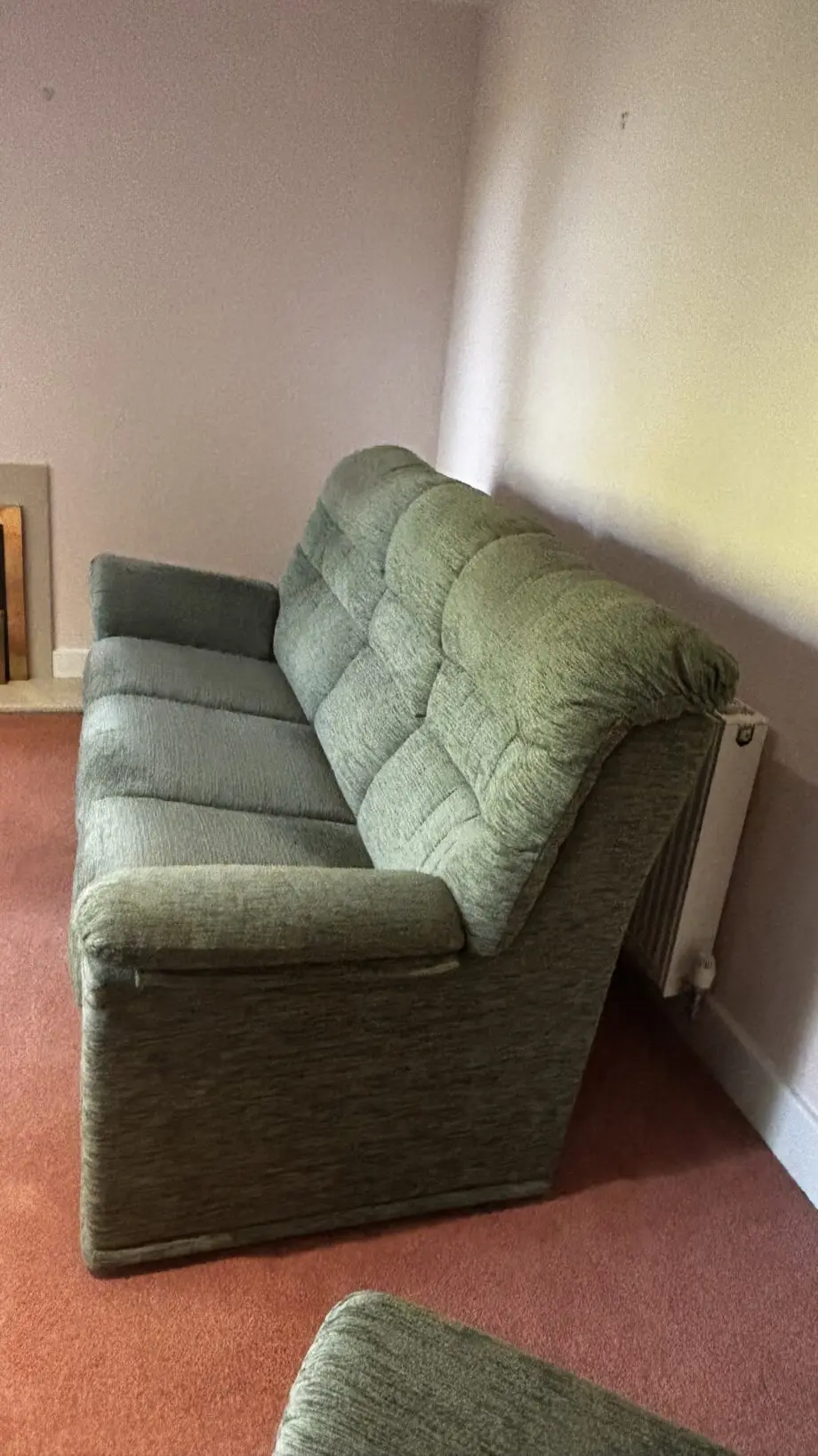 G Plan Green 3 piece suite with footstool