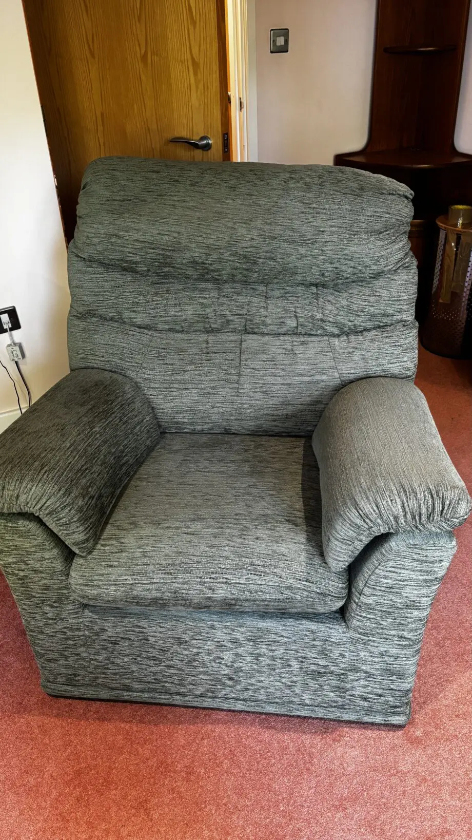 G Plan Green 3 piece suite with footstool