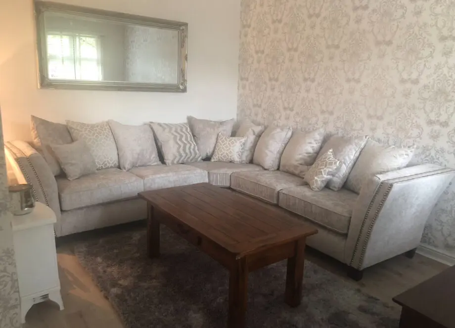 SCS cushion back corner sofa