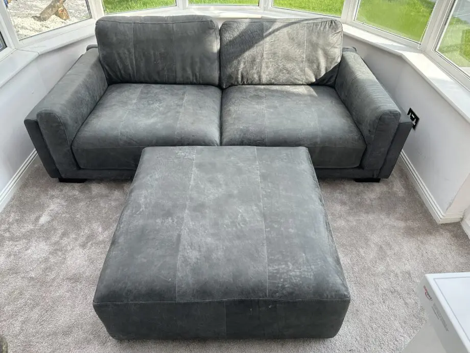 DFS Balboa 4 Seater Sofa & Footstool - Grey