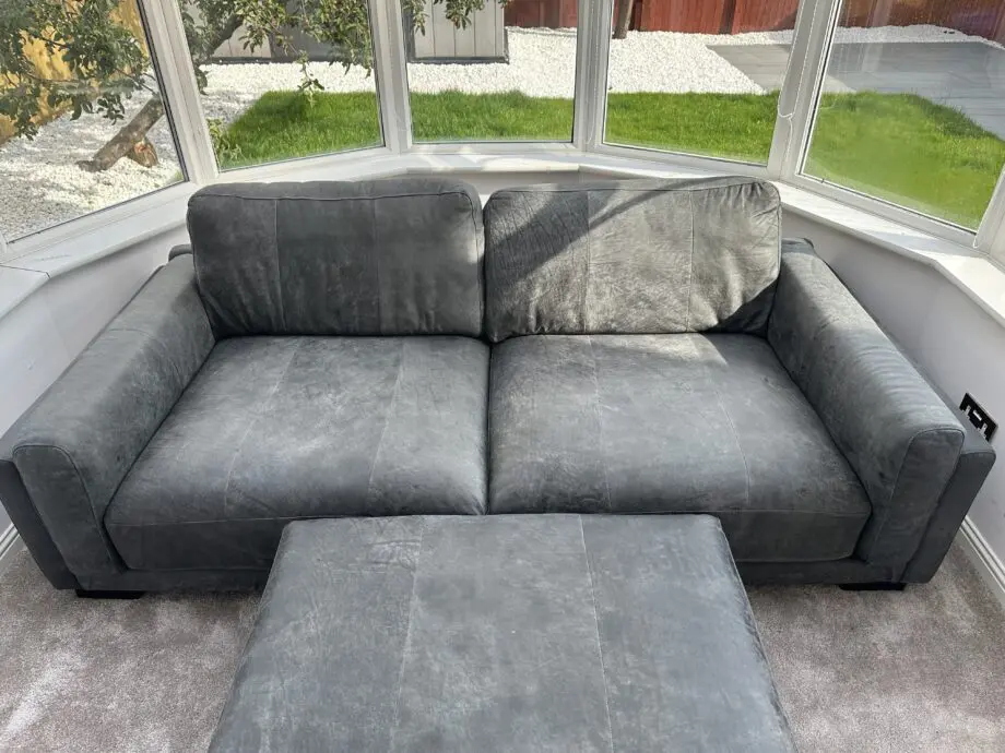 DFS Balboa 4 Seater Sofa & Footstool - Grey