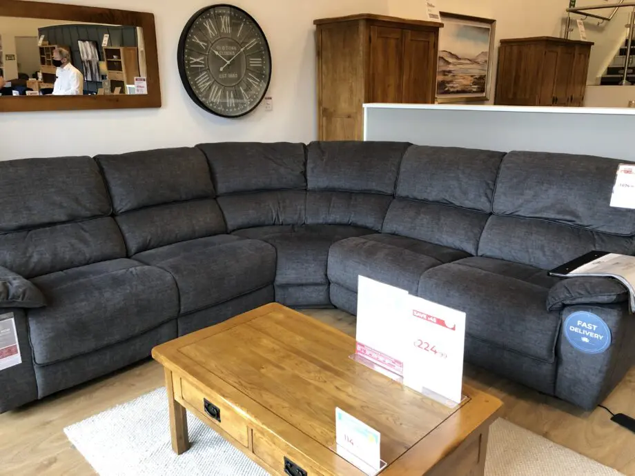Oak Furnitureland Charcoal Goodwood Modular corner Sofa & Chair