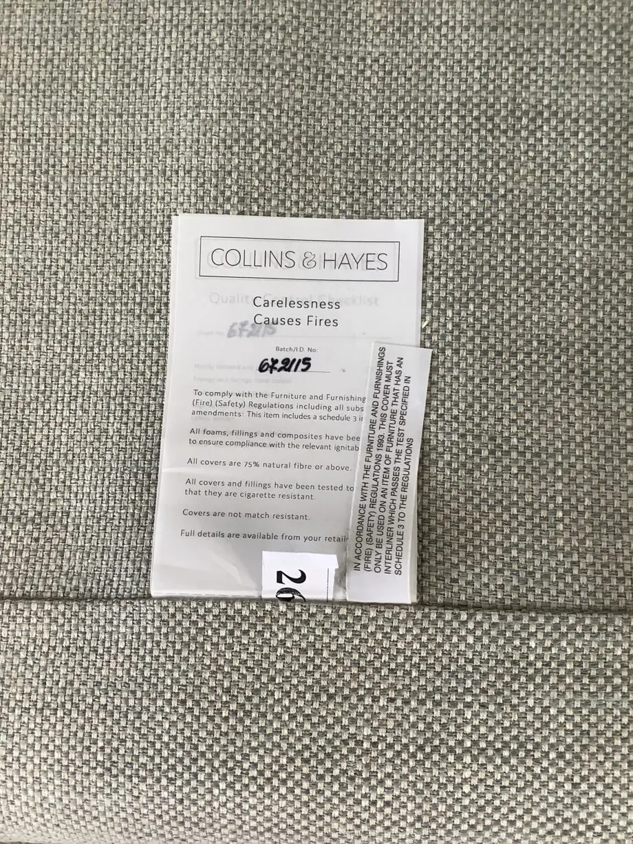 Collins & Hayes, Grey 2 Seater Sofa and Chair