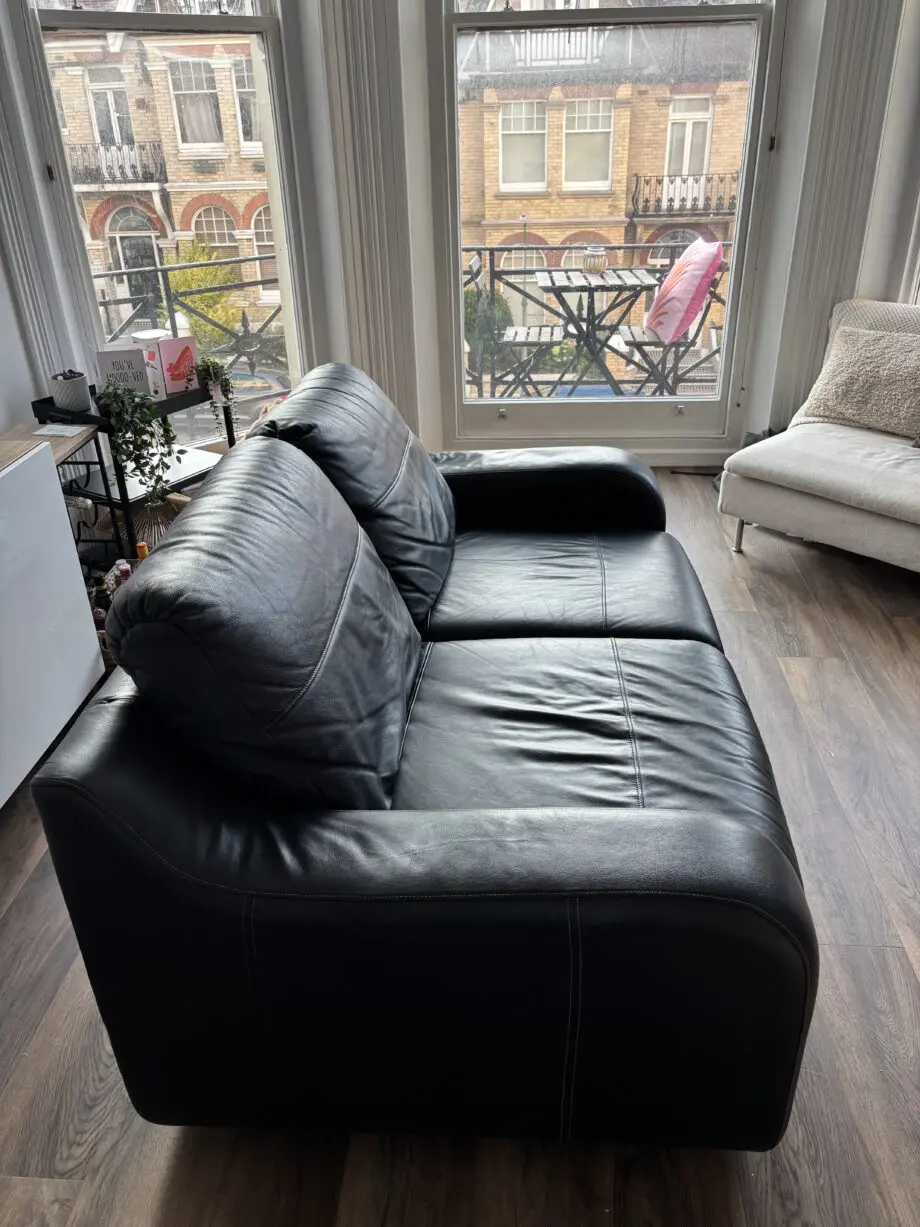 Black Leather Sofa Bed