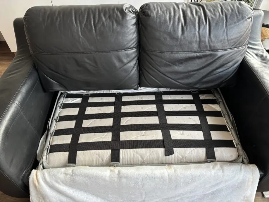 Black Leather Sofa Bed