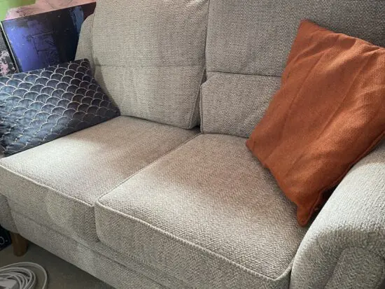 Stylish two seater with matching armchair