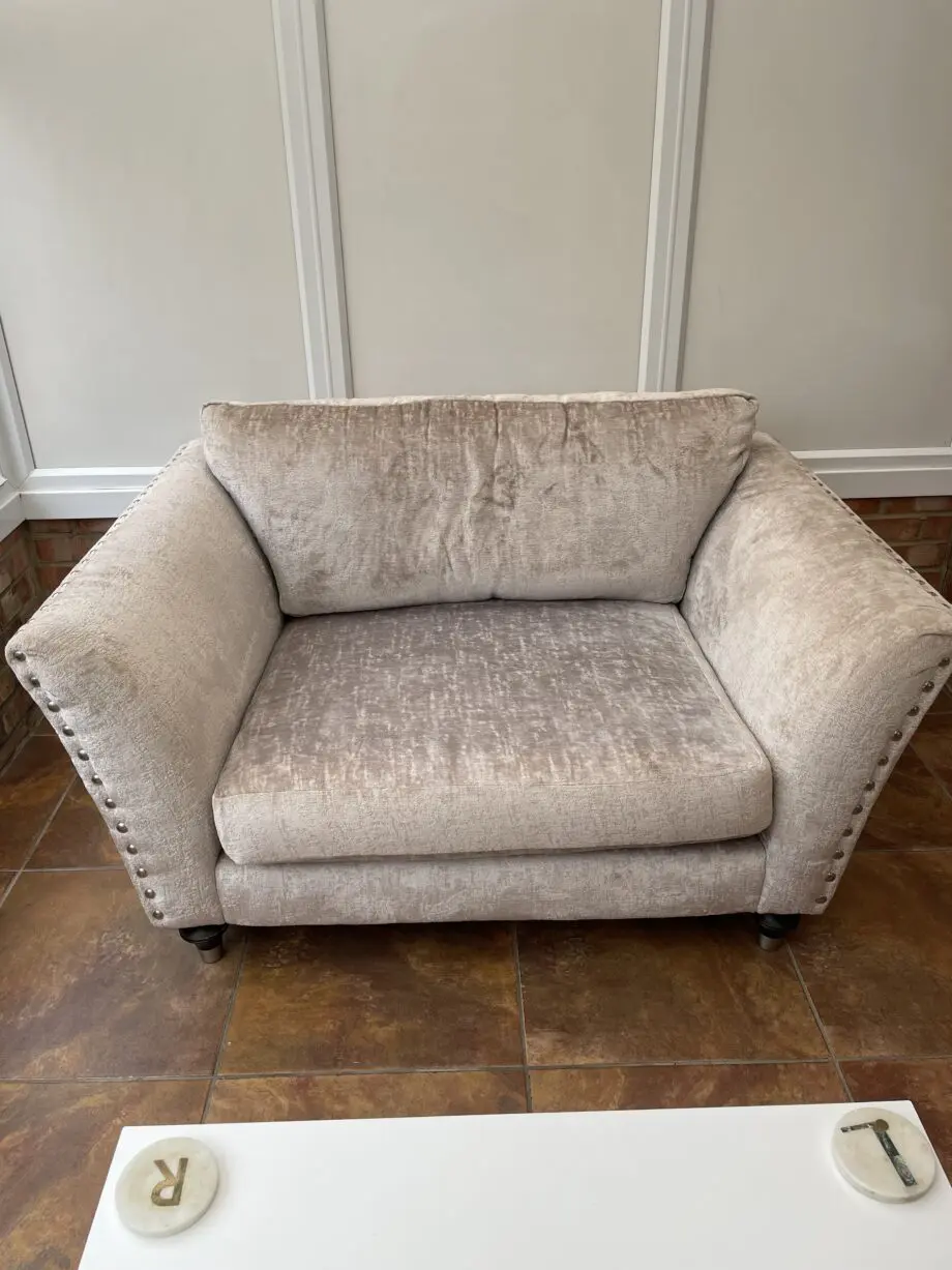 DFS Silver Lawrie formal back cuddler sofa