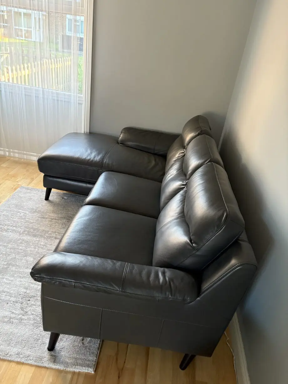 DFS Kaegan real leather corner sofa