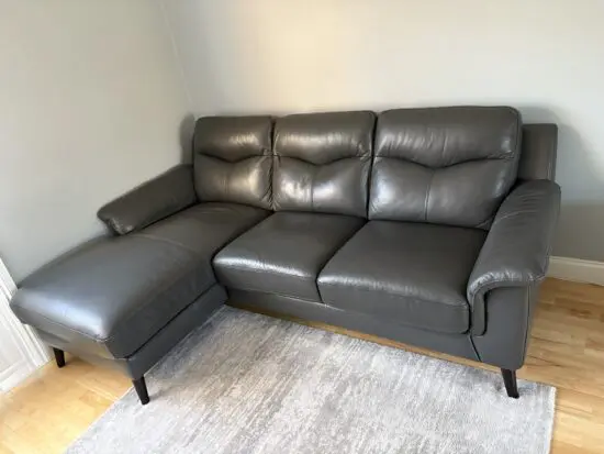 DFS Kaegan real leather corner sofa
