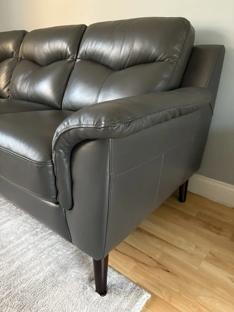 DFS Kaegan real leather corner sofa