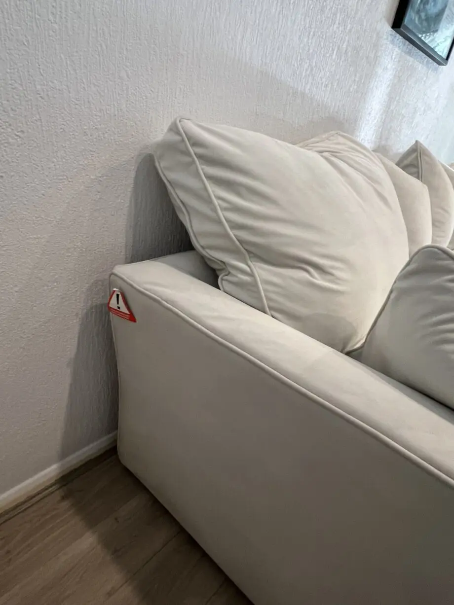 (New) DFS White Down filled pillow back 4-Seater sofa