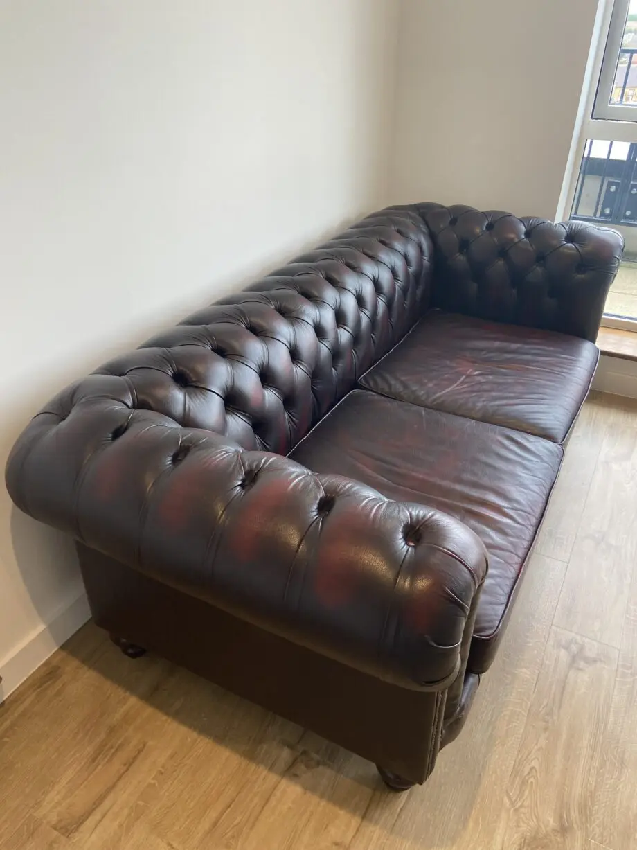 Hampton Chesterfield, Vintage Ox Blood, 3 seater