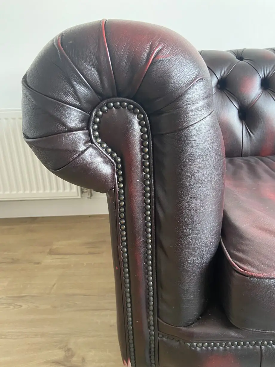 Hampton Chesterfield, Vintage Ox Blood, 3 seater