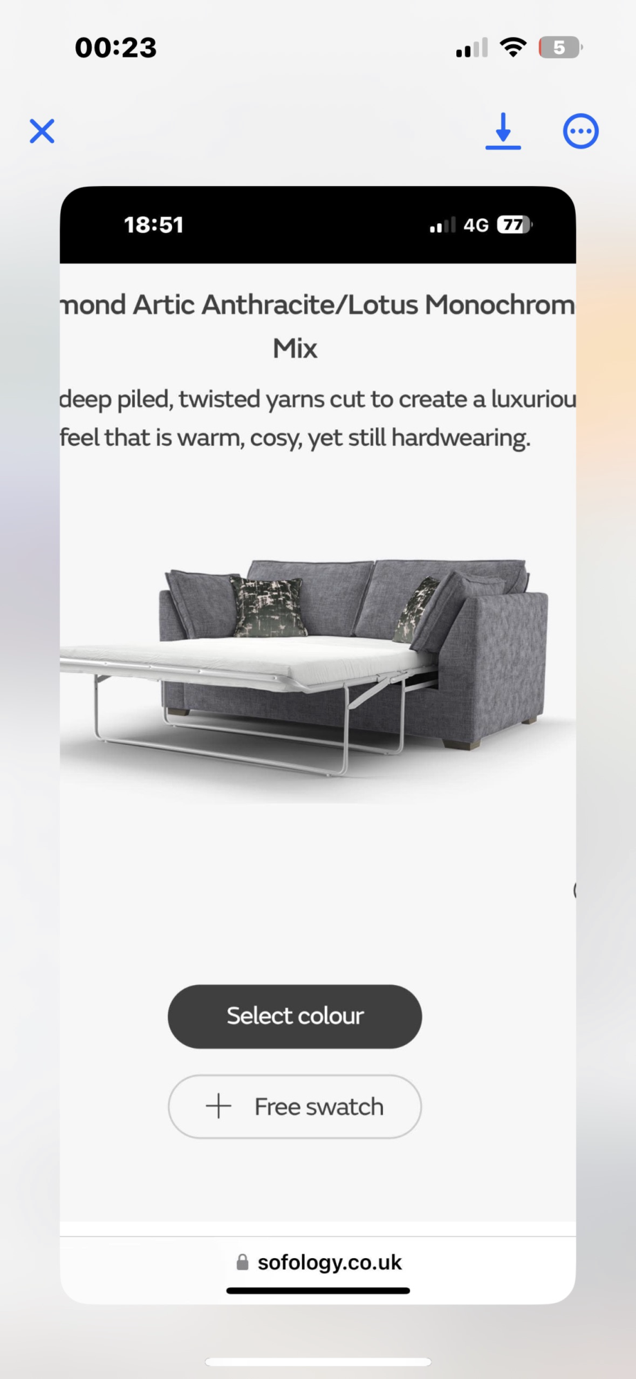 Sofology 3 seater sofa bed