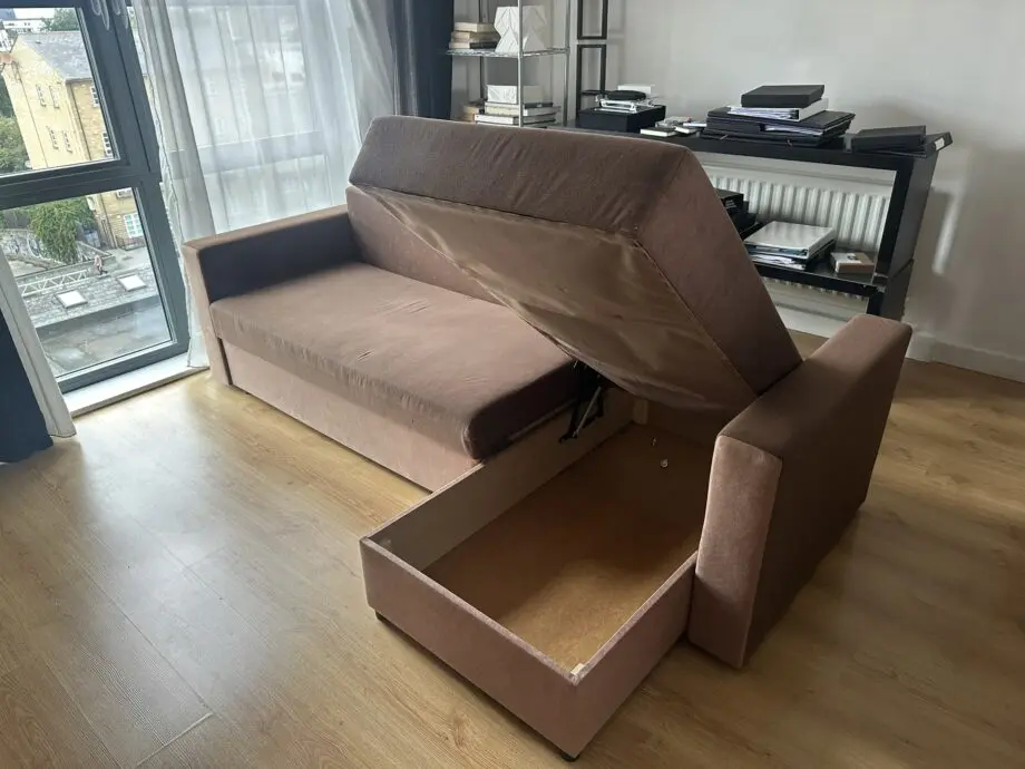 sofa bed with lots of storage