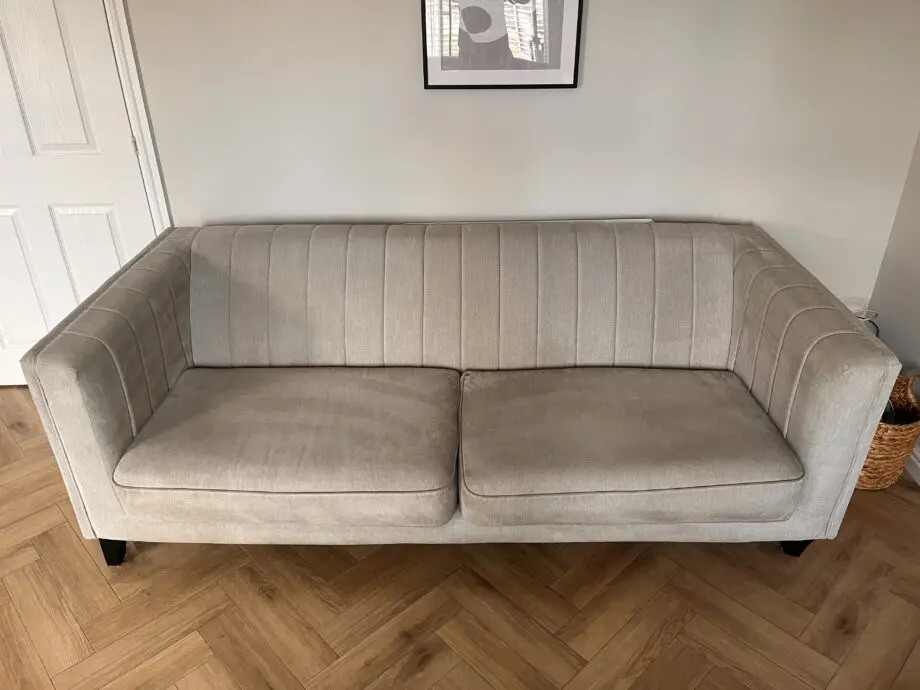 Sofology Fluted Ivy Light Grey Sofas x 2