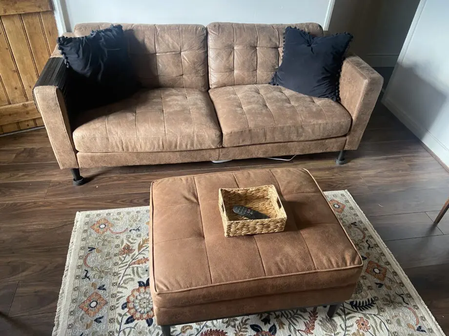 TKMAXX Faux leather Tan 3 seater Sofa