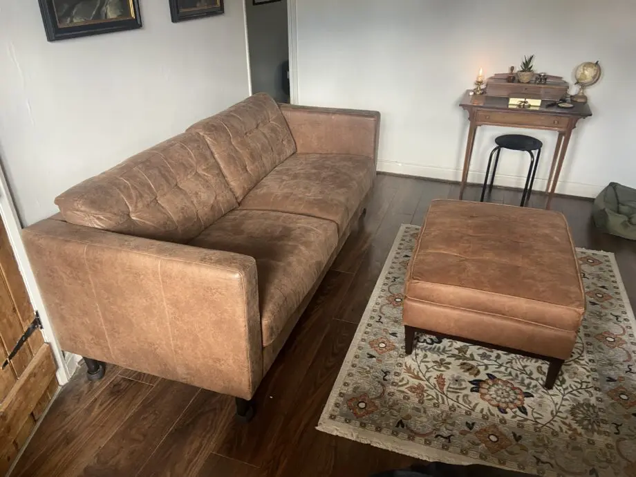 TKMAXX Faux leather Tan 3 seater Sofa