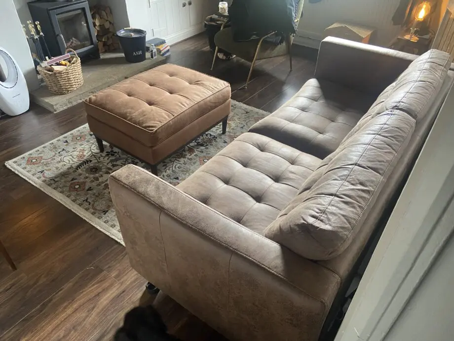 TKMAXX Faux leather Tan 3 seater Sofa
