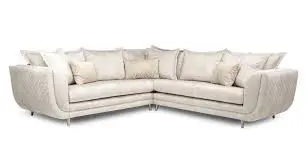 Lavencia 3 Corner 3 Cream combination L shaped comfortable sofa