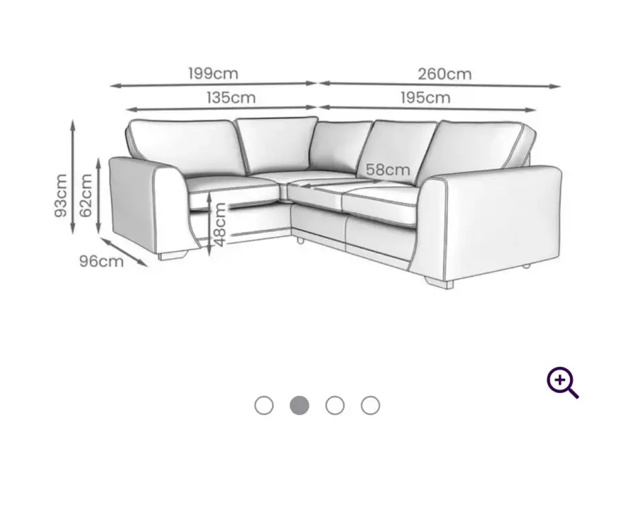 DFS Grey Orka Sofa + Foot Stool
