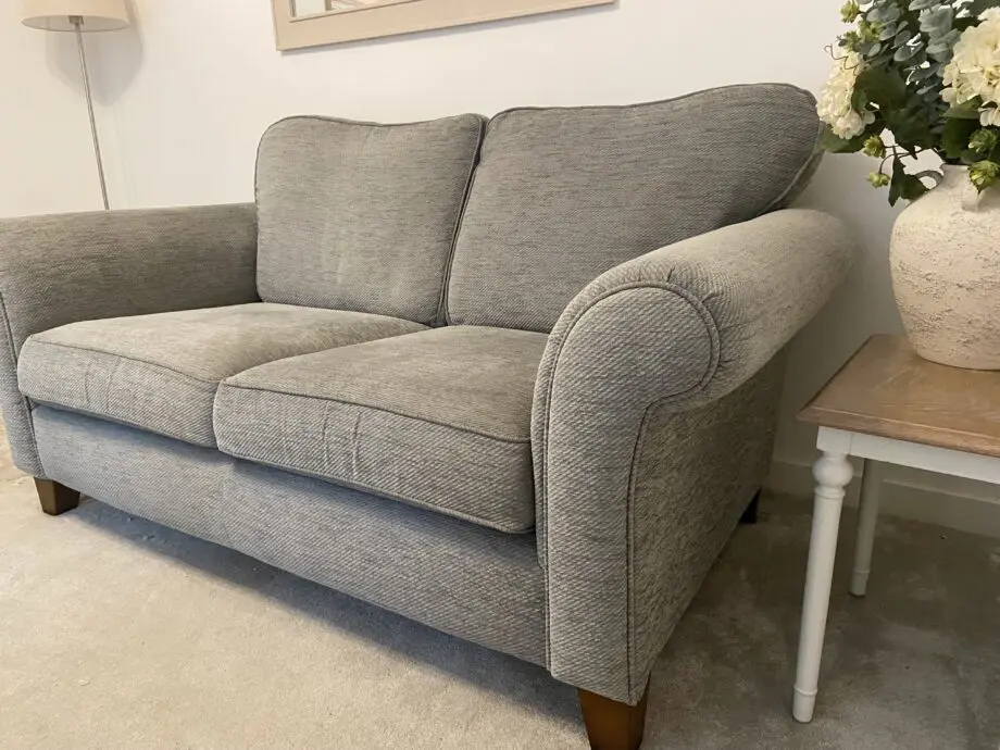 DFS ‘Moreland’ two 2-seater sofas and matching footstool