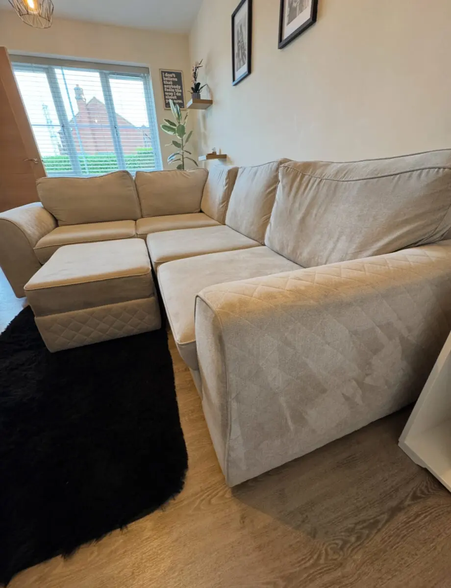 DFS Grey Orka Sofa + Foot Stool