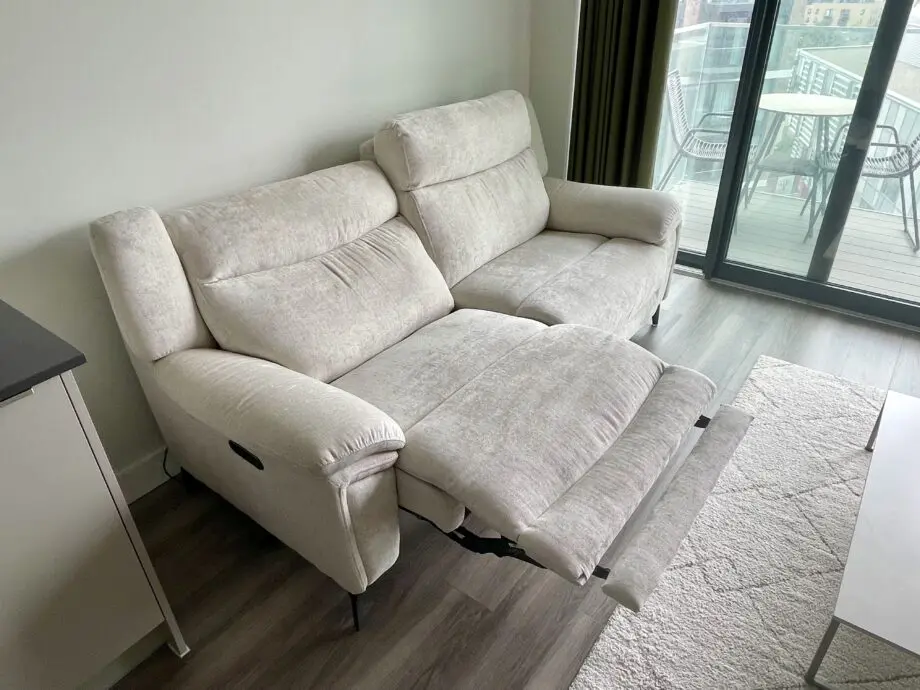 DFS Ivory Wren 3 Seater Sofa with Power Recliner