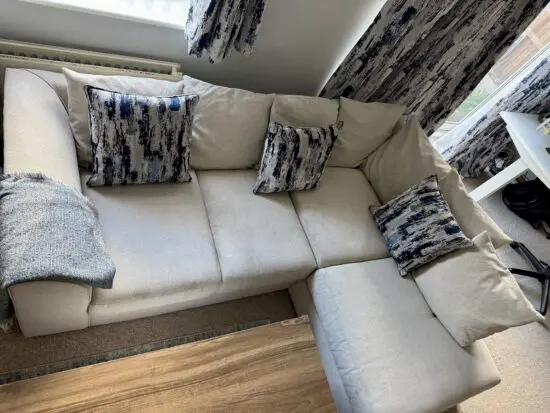 Blake Soft Texture Fabric Corner Sofa (RH)