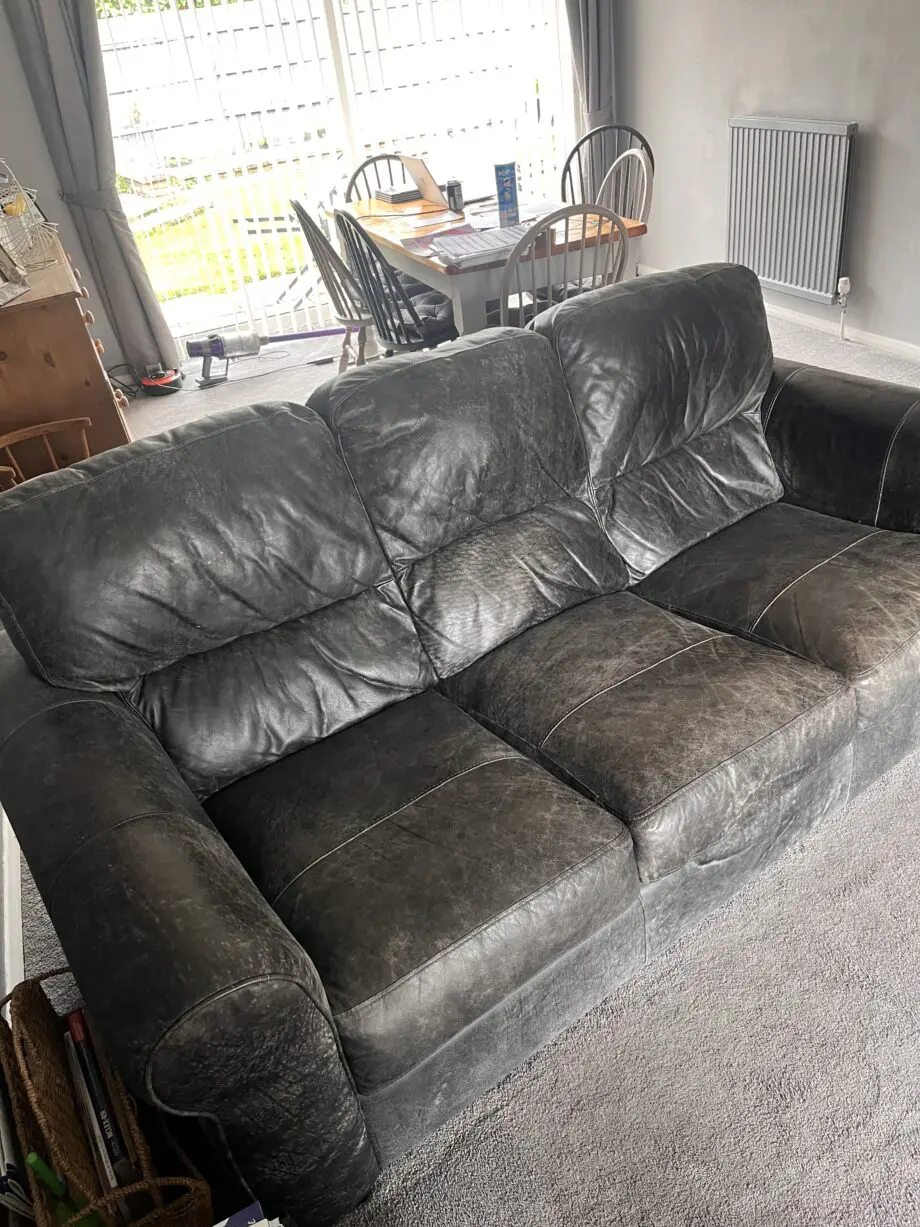DFS TWO 3 seater sofas plus footstool