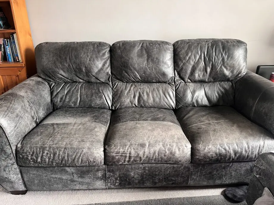 DFS TWO 3 seater sofas plus footstool