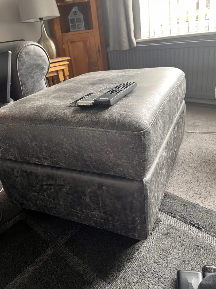 DFS TWO 3 seater sofas plus footstool