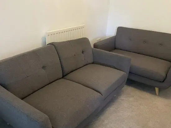 2x Grey Sofa (Seats 6)