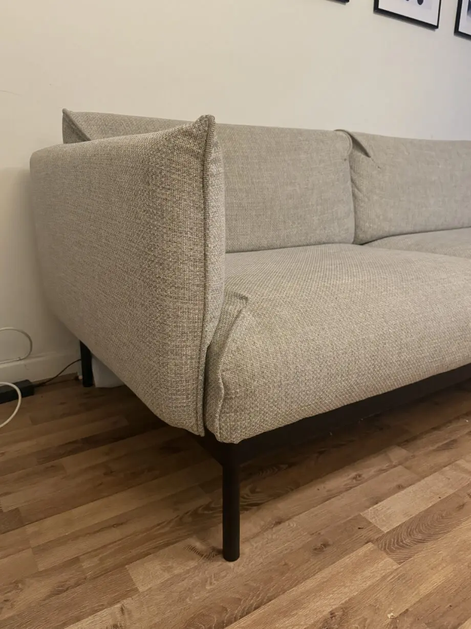 IKEA ÄPPLARYD 3-seat sofa with chaise longue, Lejde light grey