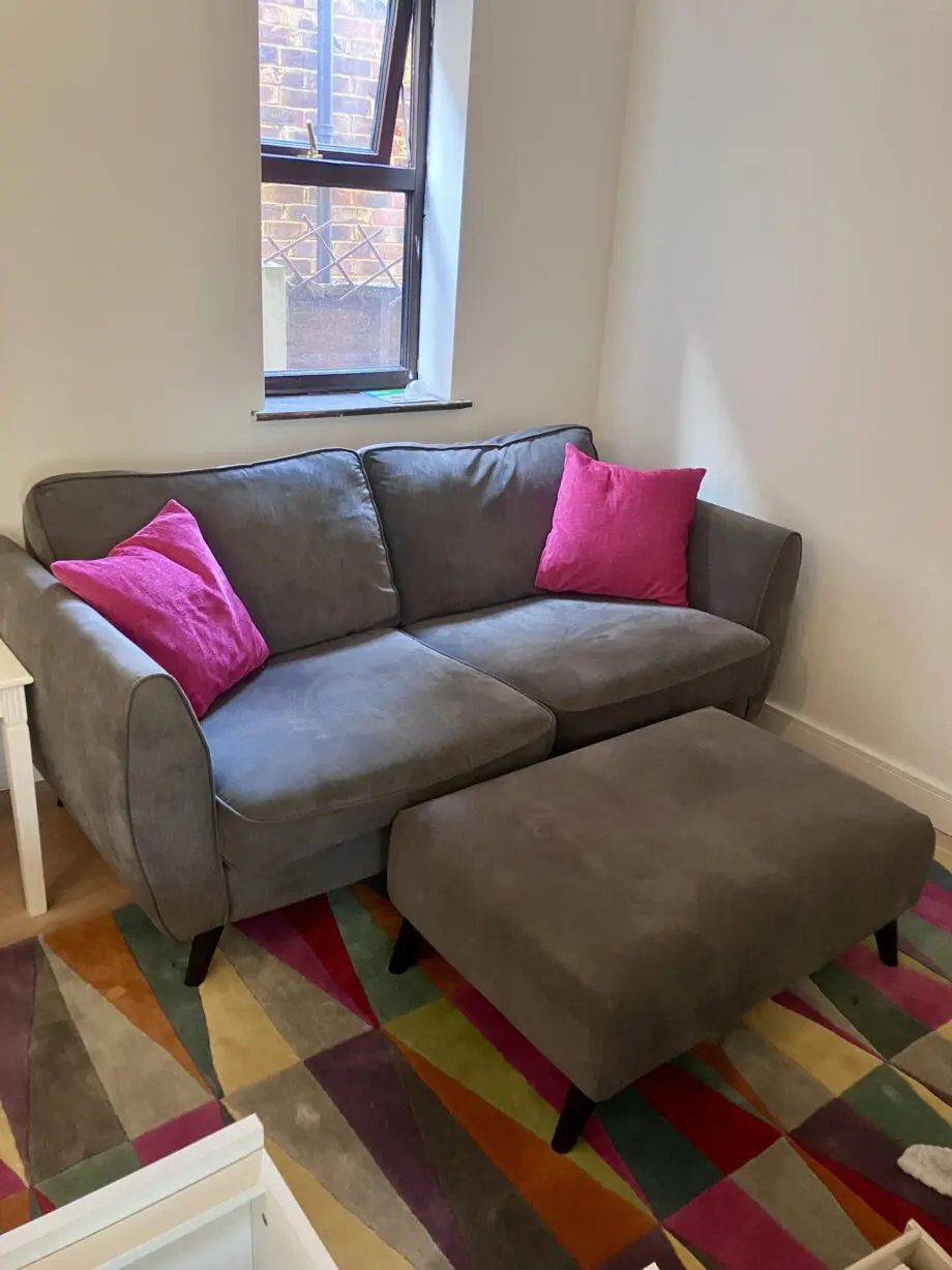 DFS Aurora 3 Seater Sofa + stool - LIKE NEW
