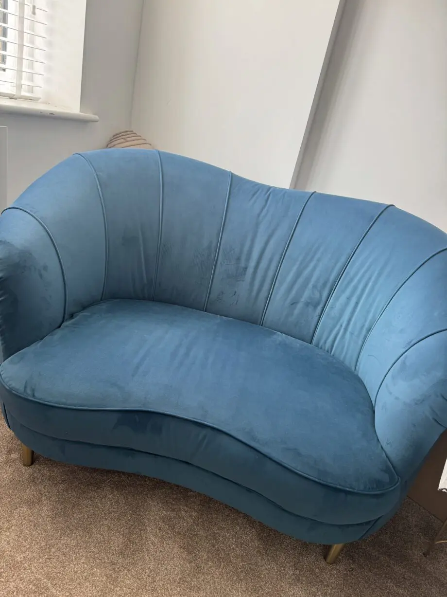 Sofology Perle love seat in teal