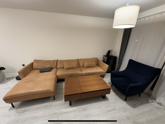 MADE brown leather sofa
