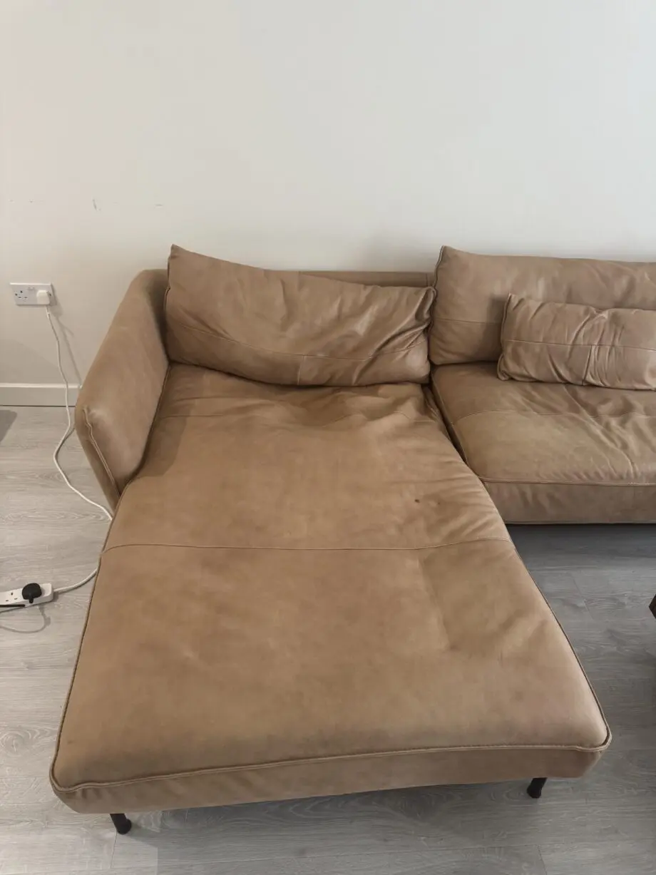 MADE brown leather sofa