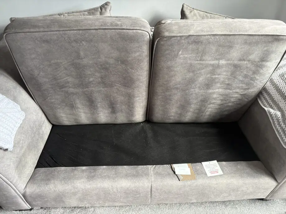 Furniture Village 2-2 seater sofas and storage footstool