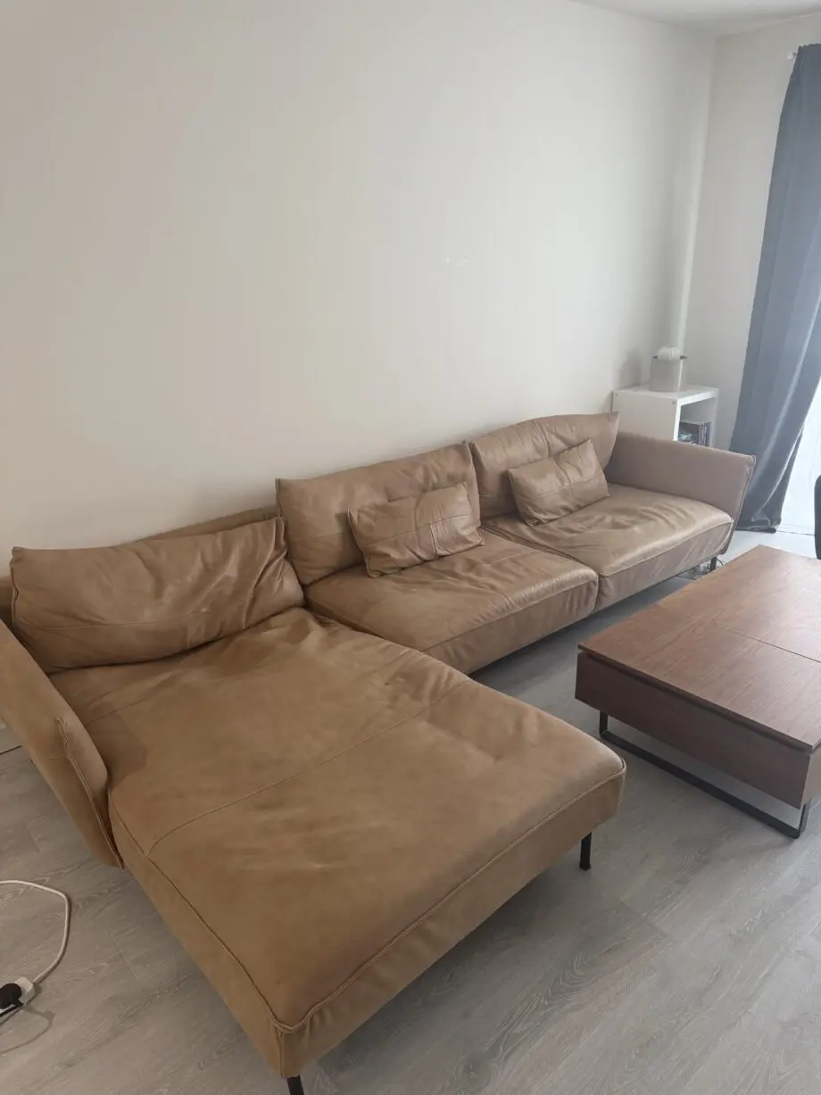 MADE brown leather sofa