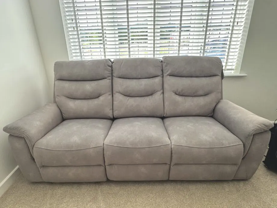 NCF Rome 3 Seater Recliner Sofa with USB - Marble Charcoal Grey