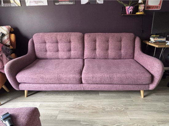 DFS 4 seater Camden sofa Purple