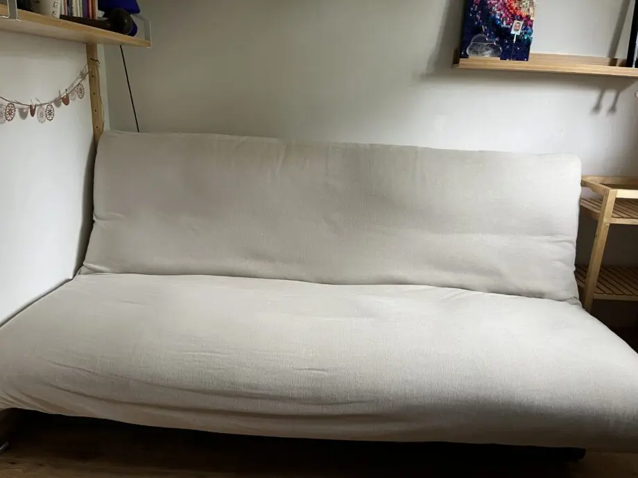 Three-seats futon clic-clac sofa bed