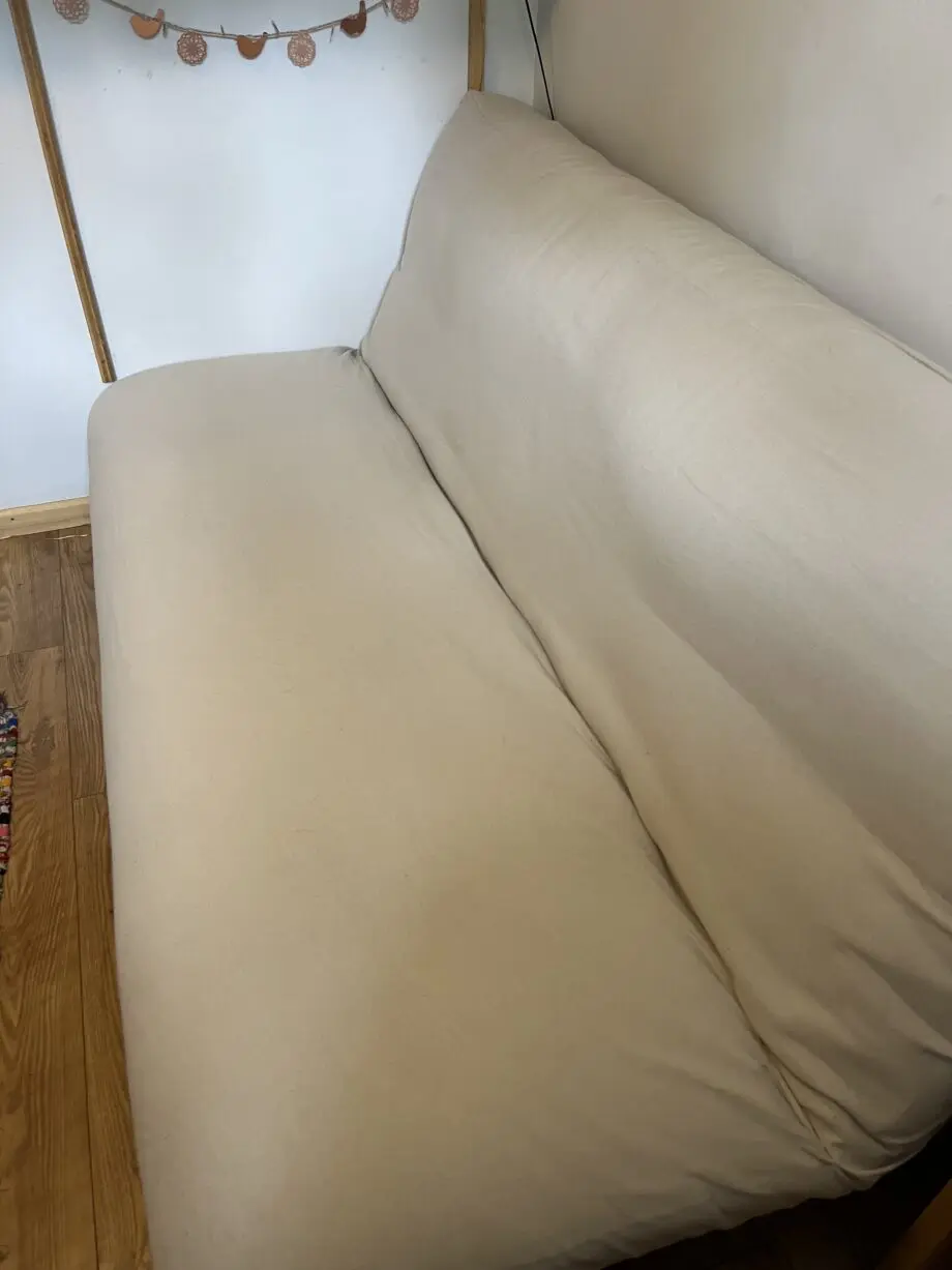 Three-seats futon clic-clac sofa bed