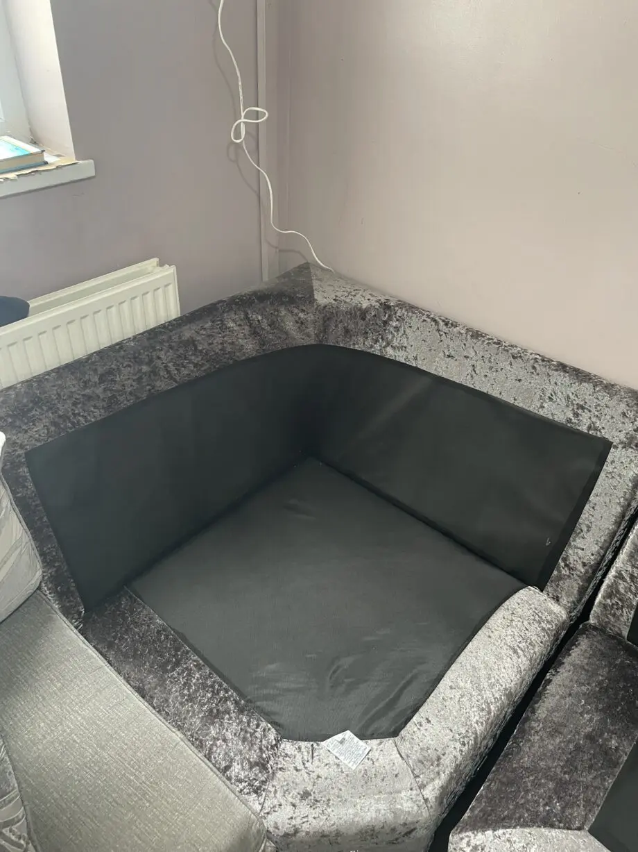 Grey Corner L- Shaped Sofa 6 Seater