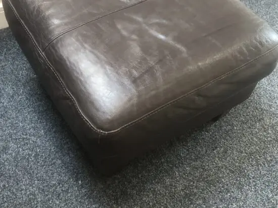 DFS Brown Leather Footstool