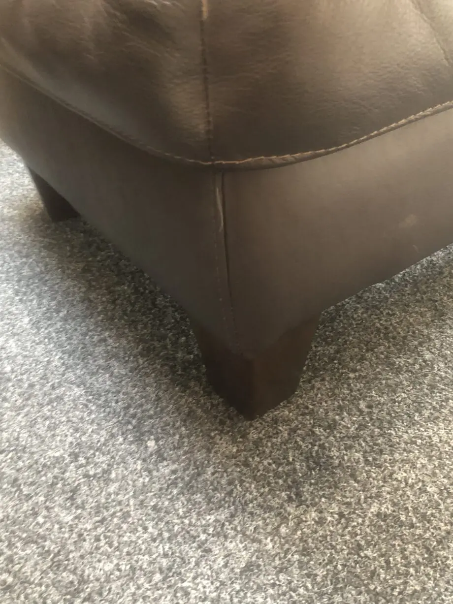 DFS Brown Leather Footstool