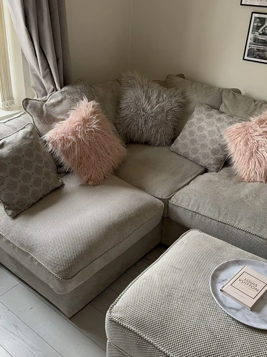 Oak Furnitureland Grey ‘Nebraska’ Corner Sofa