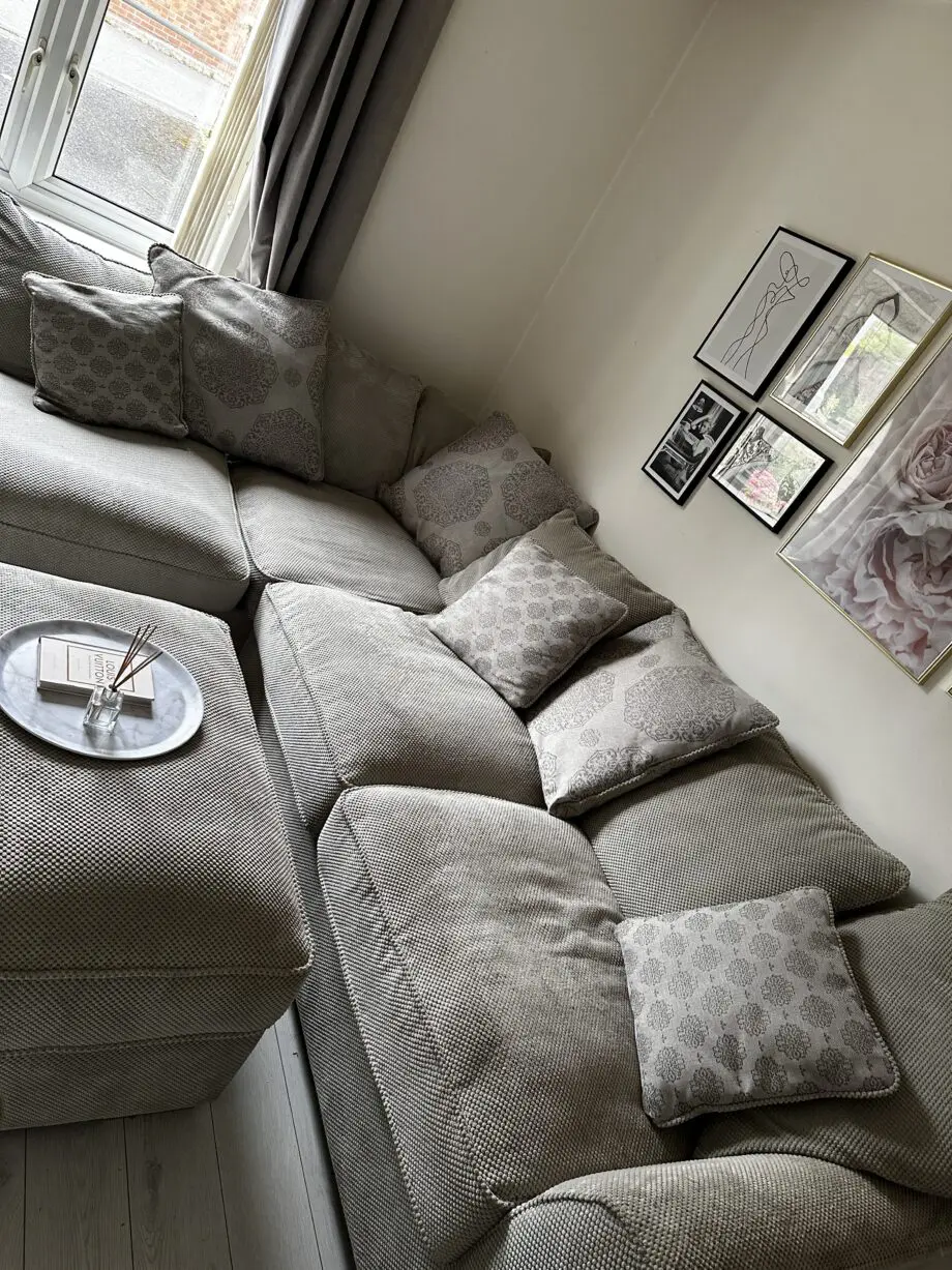Oak Furnitureland Grey ‘Nebraska’ Corner Sofa