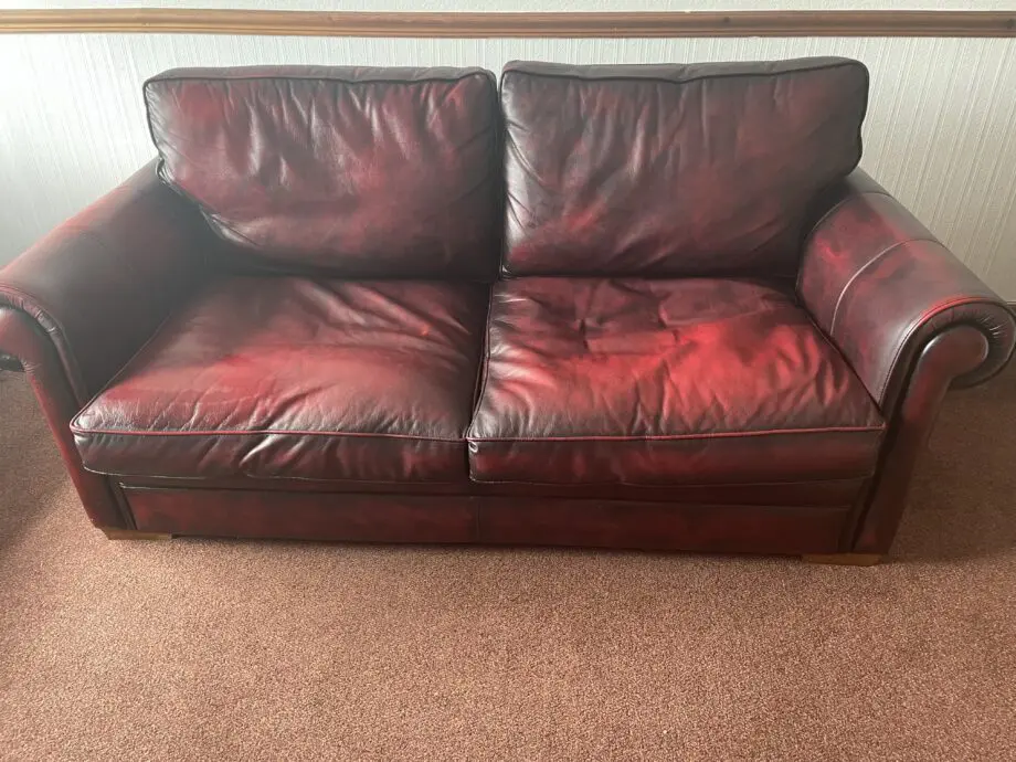 Chesterfield Carmen 3 seater leather sofas x 2